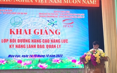 VNU provides training to improve leadership and management capacity for officials at Meo Vac, Ha Giang 
